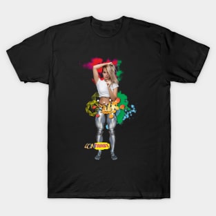 Contrast Cyborg Female T-Shirt